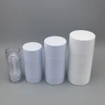 Plastic AS Cylindrical Round Twist Up Deodorant Stick Tube For Sunscreen Body