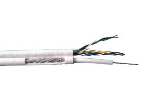 Quality Standard Shield RG59CCS with UTP CAT5E Cable , 24AWG 4 Pairs Lan CAT5E Cable wholesale