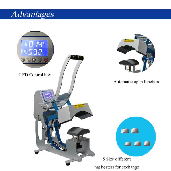 CE RoHS 110 V Combo Heat Press Machine 50 - 60 HZ 500 Watt For Modern DIY Cap /