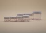 Clear PETG Round Cream Jar ABS White Cap High Durability Not Easily Broken