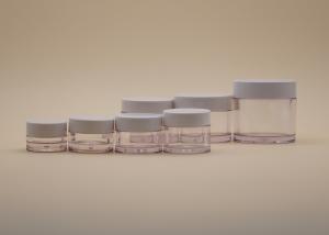 Quality Clear PETG Round Cream Jar ABS White Cap High Durability Not Easily Broken wholesale