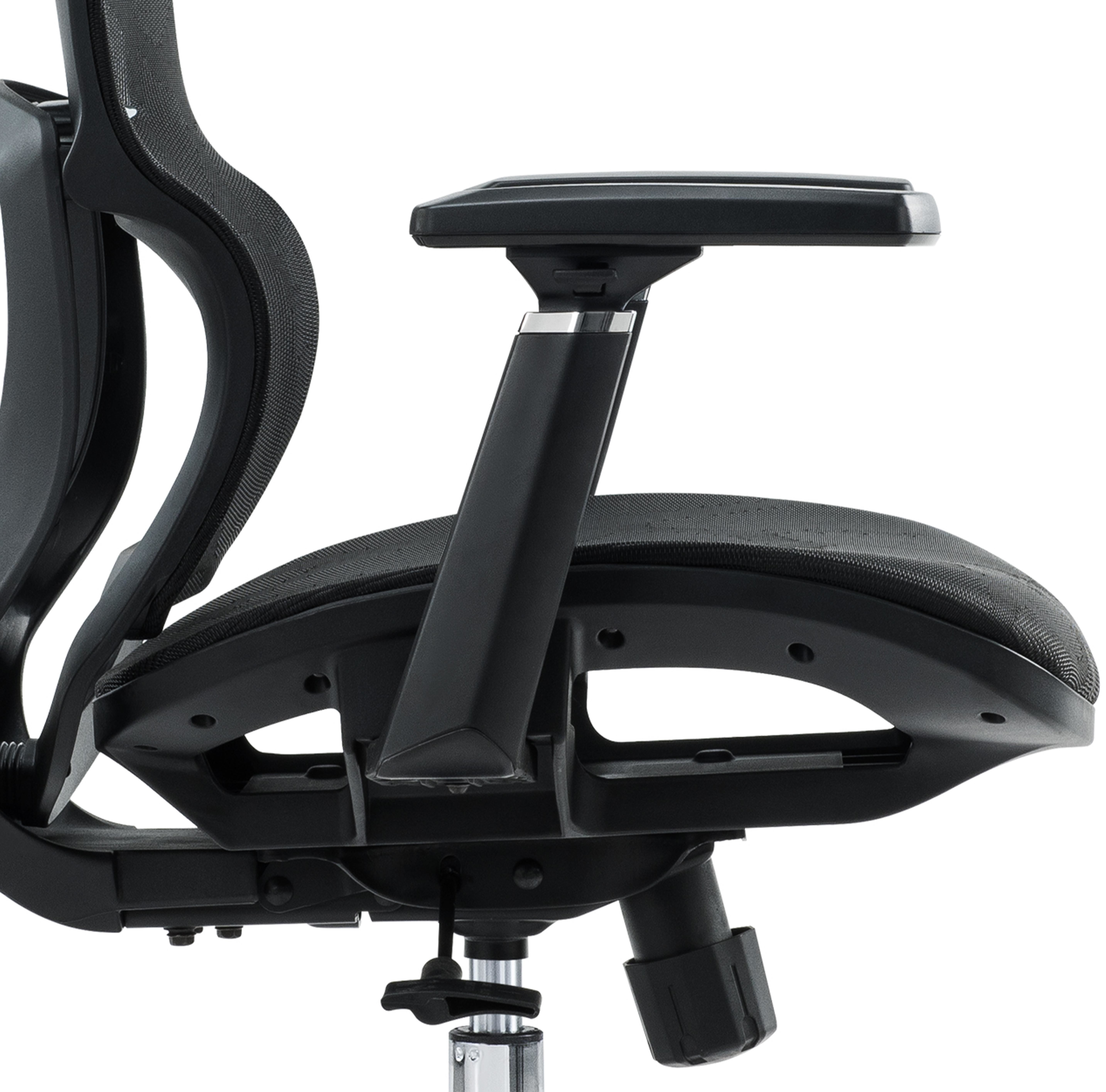 Black Full Mesh Furniture Lumbar Support Massage Modern Wholesale Armrest Comfort Fabric Ergonomic Office Chair