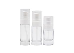 Quality Transparent Glass Cosmetic Spray Bottle 20ml 30ml Lotion Empty Cylinder wholesale