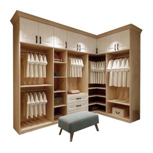 Quality Wood Style PANEL Big Corner Open Wardrobe Cabinet for Home Villa Hotel Apartment Bedroom wholesale