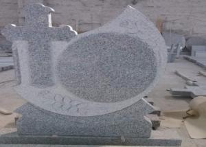 Quality Grey Granite Memorial Headstones Above 90 Degree Polished Surface wholesale