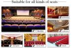 Collapsible 2 Seater Cinema Hall Chairs Anti Electrostatic Medium Hardness