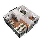 Galvanized Steel Frame Quick Living Home Expandable Container House with