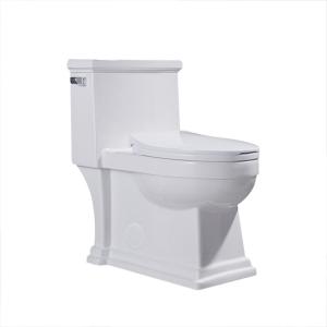 Quality One Piece Elongated Skirted Toilet 1.6 Gpf Siphonic Flushing Toilet White wholesale