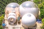 PVC Tarpaulin Dome Clear Inflatable Bubble Tent With Bathroom Inflatable Party