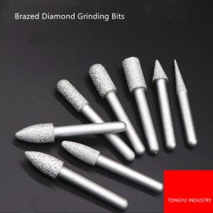 Quality Granite Marble Brazed Diamond Tools , 10mm Die Grinder Diamond Bits wholesale