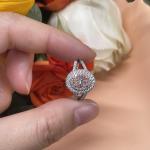 Certified Lab Diamond Jewelry Pink Oval Diamond Custom-Made Fancy Diamond Ring