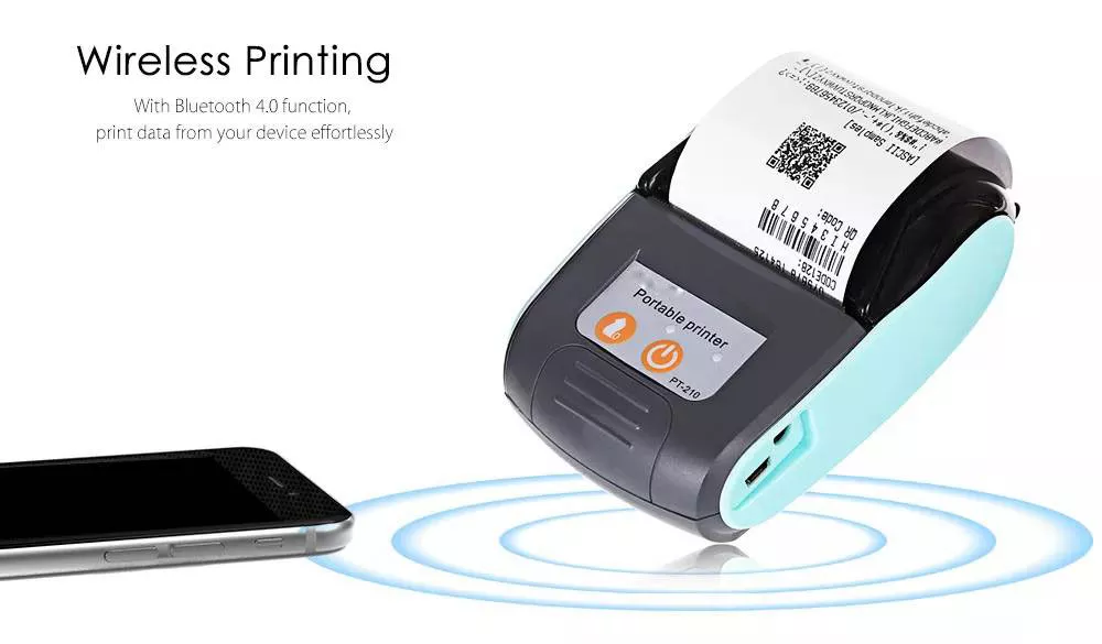 58mm Mini Portable Mobile WiFi Thermal Printer With Free Sdk PT-210