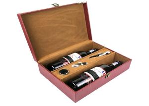 Quality Elegant Design Gift Packing Box Wooden Wine Box / Mdf Wooden Wine Case wholesale