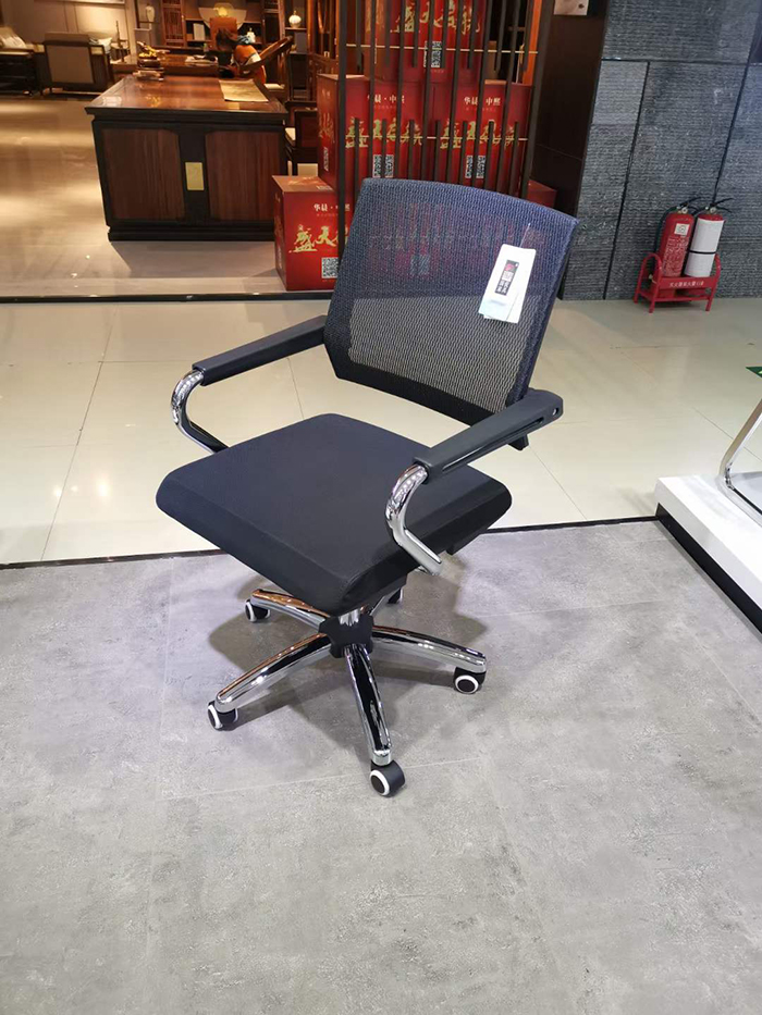 Durability and Functionality in One Adjustable Swivel Blue Mesh Office Chair with Wheels