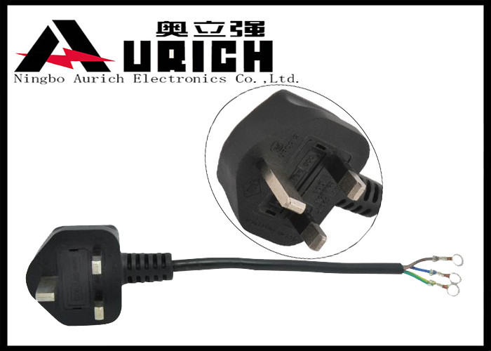 BS Approval Y006 Detachable Power Cord , British Power Cord 250V 2 / 3 Conductor