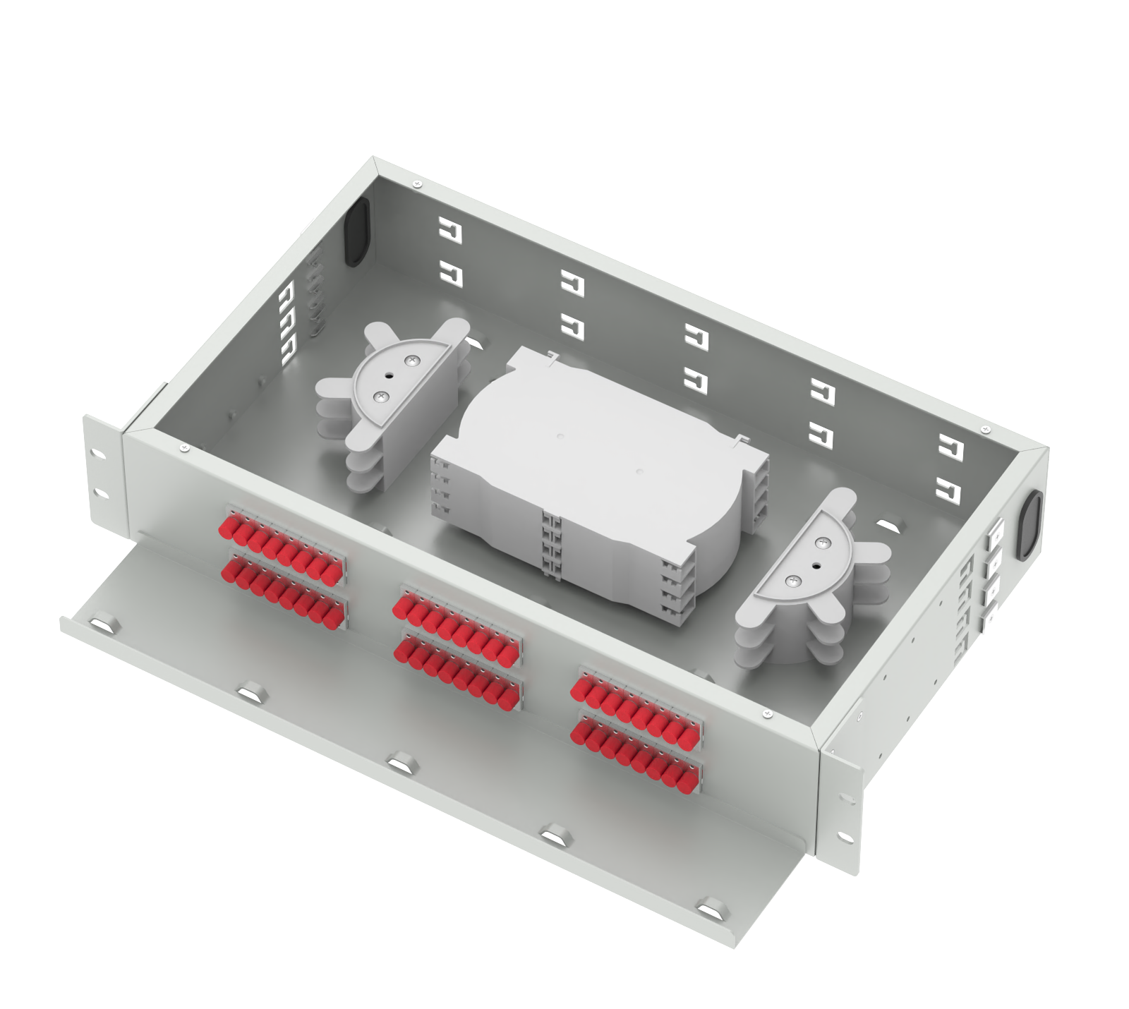 5 19 Inch Patch Panel 48 Ports FC UPC Optical Distribution Frame for FTTX Applications