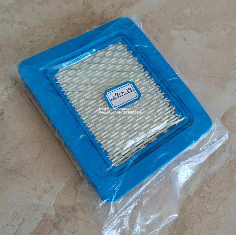 Factory direct sale lawn mower square filter element air filter 399959 491588 494245