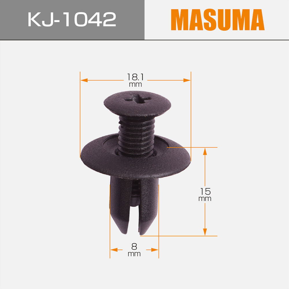 Year 1990-2021 KJ-1042 MASUMA Plastic Retainer Plastic clips B092-51-833 for TOYOTA CAMRY GRACIA