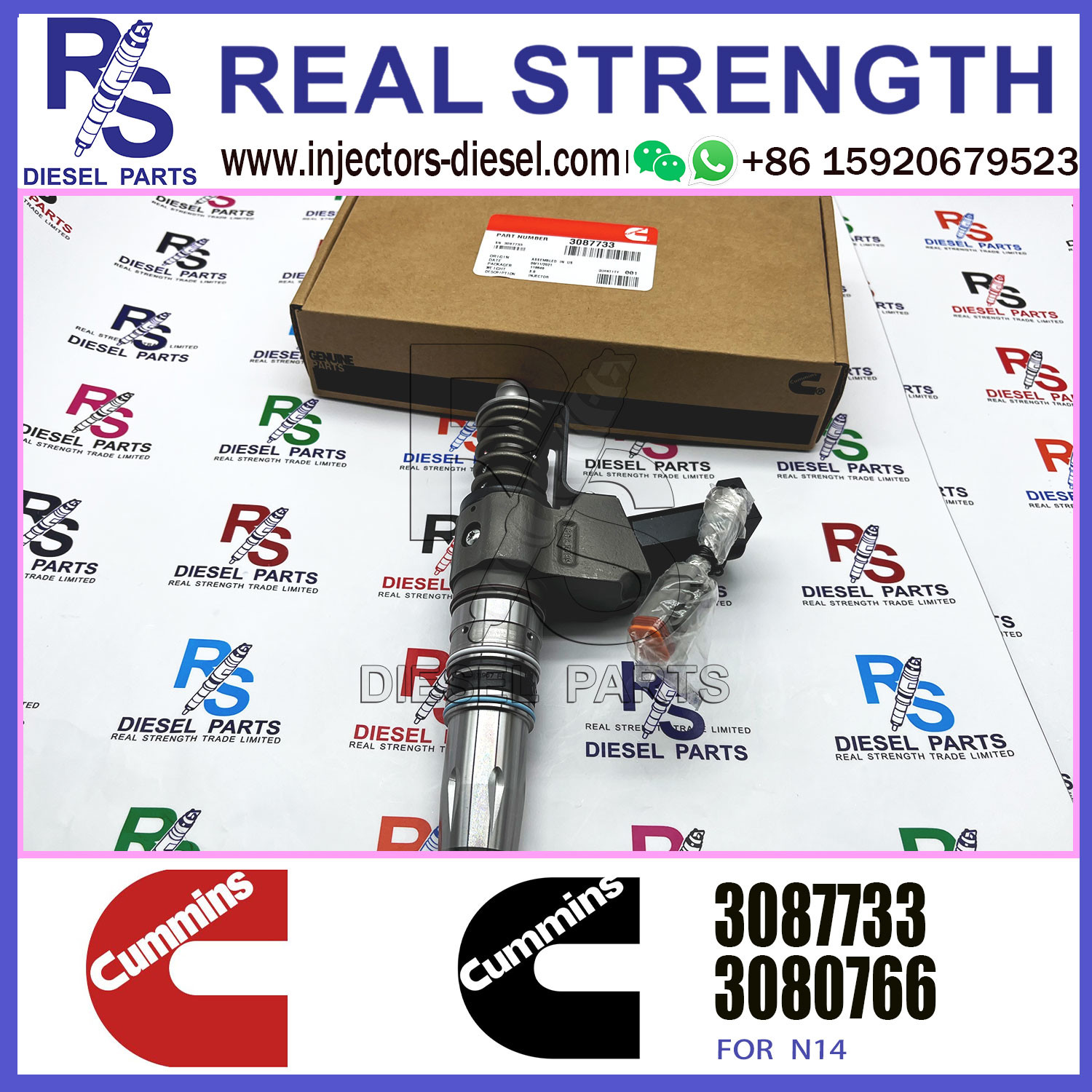 Engine Diesel Fuel Injector 3411759 3087560 3087733