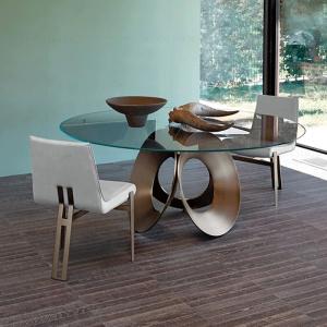 Quality Marble Banquet Hall Restaurant Circular Dining Table With Stainless Steel Legs wholesale