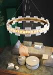 Led Creative Chandelier For Living Room White Ring Marble Chandelier(WH-MI-318)
