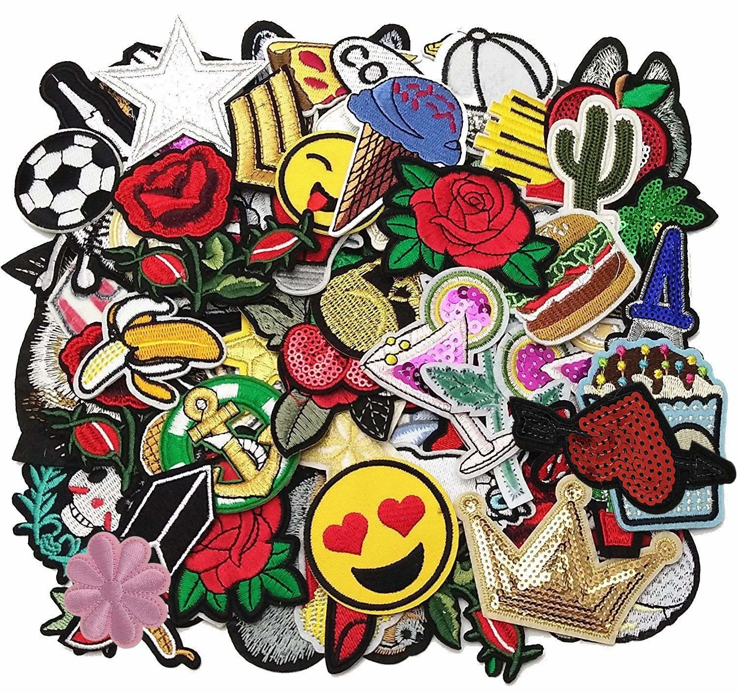Fabric Damask Cloth Sew On Embroidered Badges Woven Patch With Velcro Hook