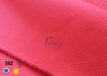 2523 Red Acrylic Coated Fiberglass Fabric Industrial Fire Blanket / Curtain