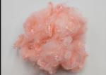 Non - Silicon Color Regenerated Polyester Fiber / Solid Recycled Polyester Fiber