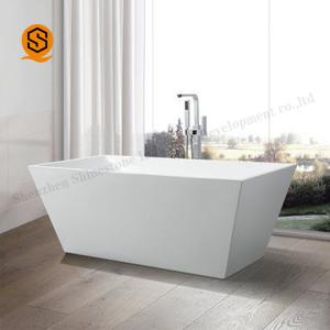 Quality Innovative Ecofriendly Artificial Stone Bathtub White Freestanding Tub wholesale