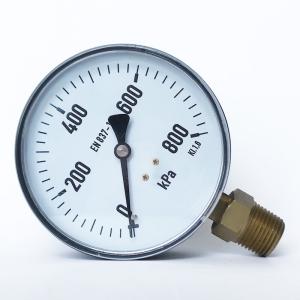Quality 800 KPa 100mm Black Steel Plastic Pressure Gauge wholesale