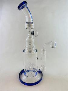 Quality Handblown Glass Smoking Oil Pipe Borosilicate Heat Resistant Bongs 7mm wholesale