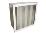 Mini Pleated 5V Bank HEPA Air Filter Terminal Filtration With One Side Flange