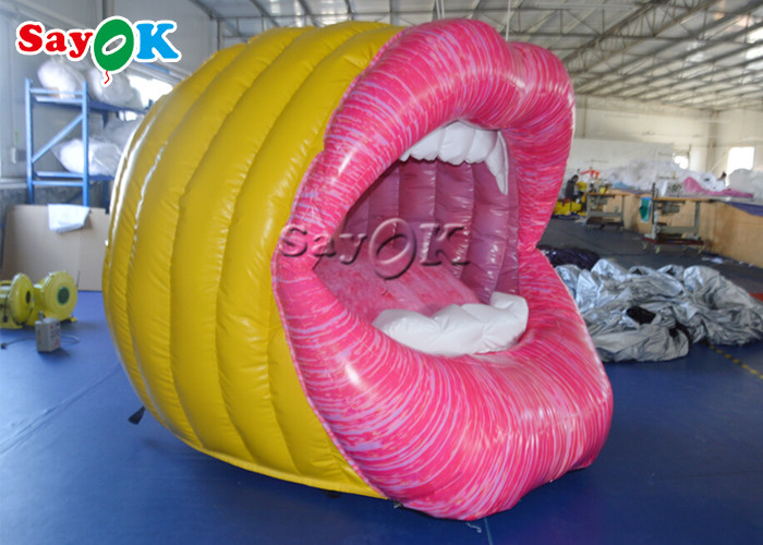 2x2m Inflatable Mouth Lip Model For Pub Music Party Decoration