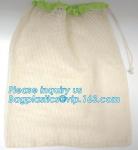 Factory wholesale reusable long handle cotton net produce bag,cotton net