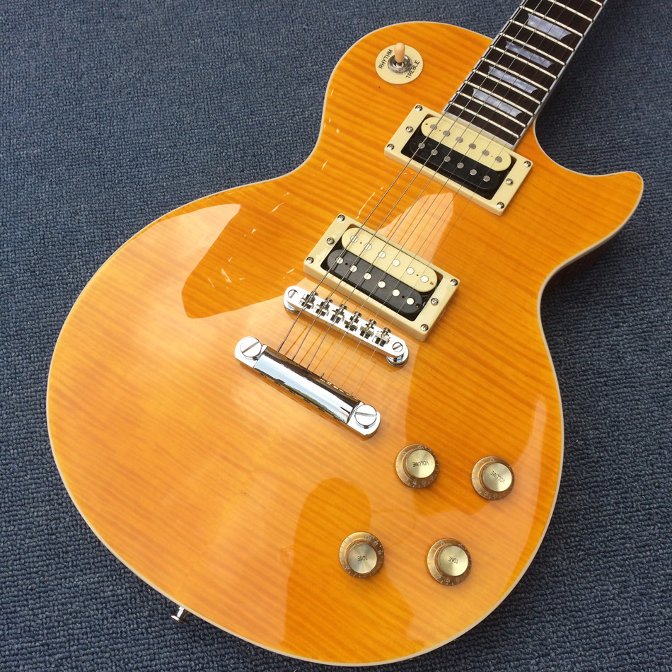 High quality Slash Signature lp guitar,tiger flame maple LP electric guitar,Solid mahogany LP slash guitaar