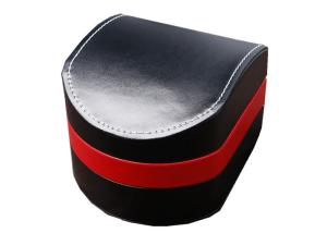 Quality Single Twist Plastic Watch Box Black Color Velvet With Stitching Environmentally Friendly wholesale