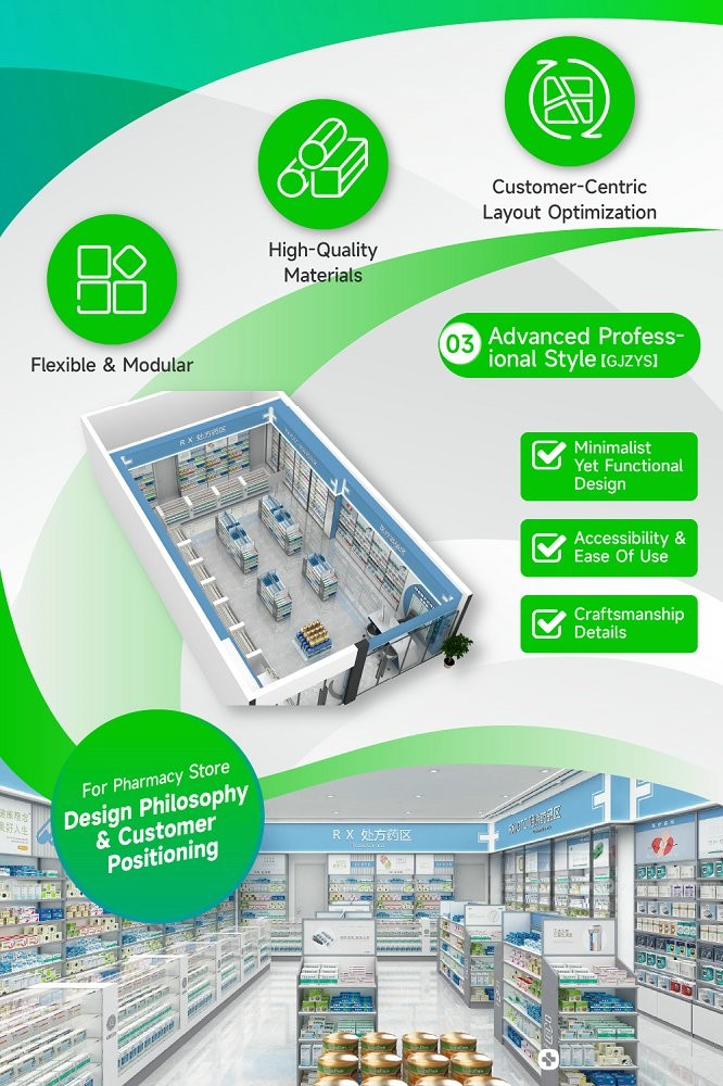 03-GJZYS Pharmacy Shop Design With Advanced Professional Style