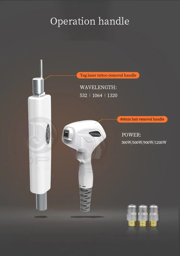 As42 Painless Laser Hair Removal Machines Beauty Equipment Eyebrow Removal Q Switch Nd Yag Skin Rejuvenation