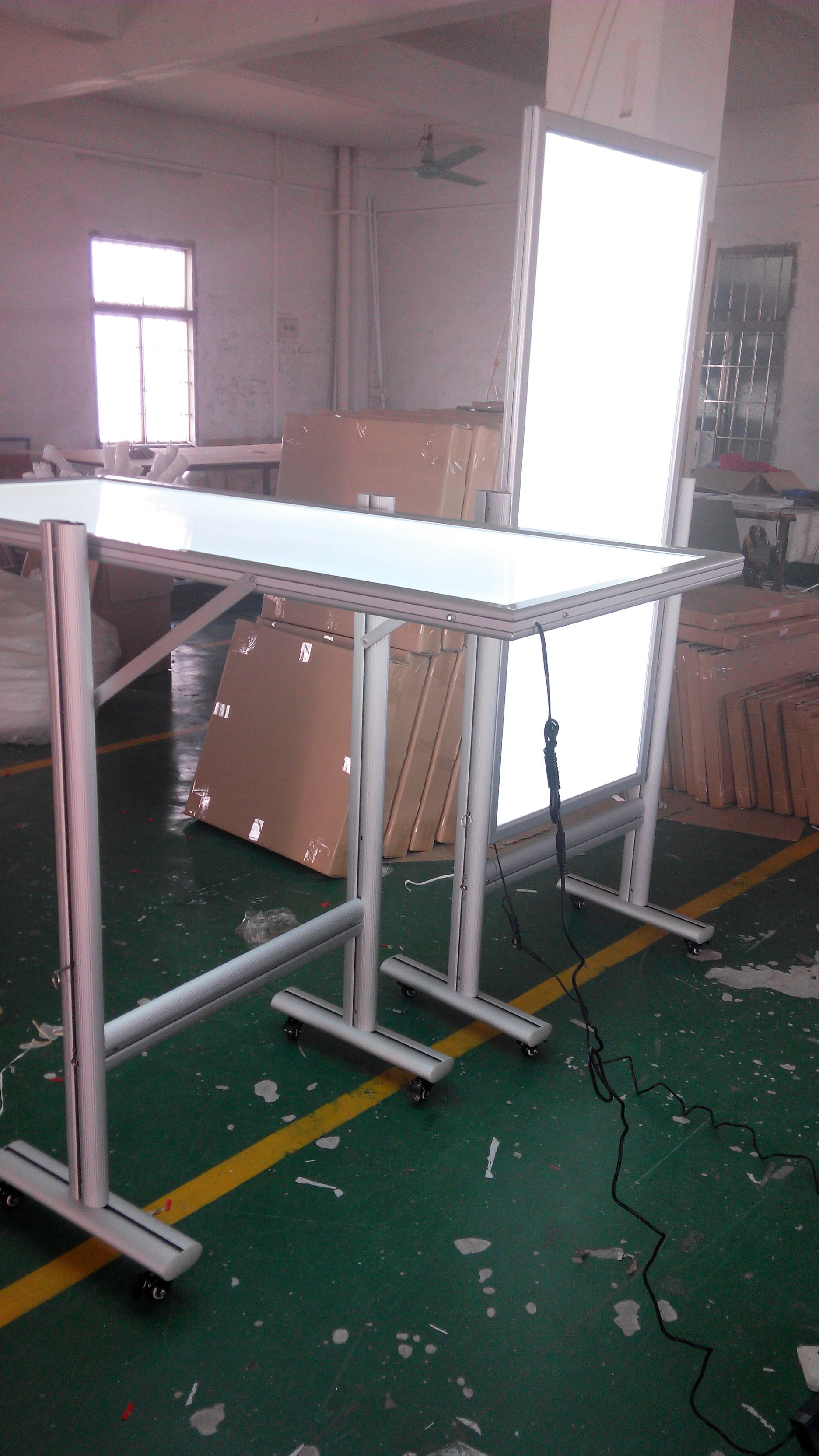 Indoor Floor Stand ODM Aluminum LED Slim Light Box With Wheels