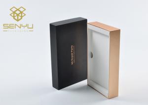 Quality Gold Foil Stamping Rigid Paper Packing Box Base and Lid Paper with Paper Tray wholesale
