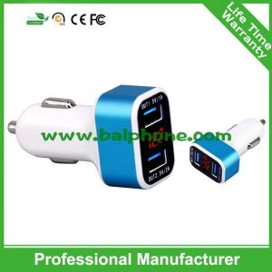 Quality Newest 2 ports best in car usb charger with LED screen display wholesale