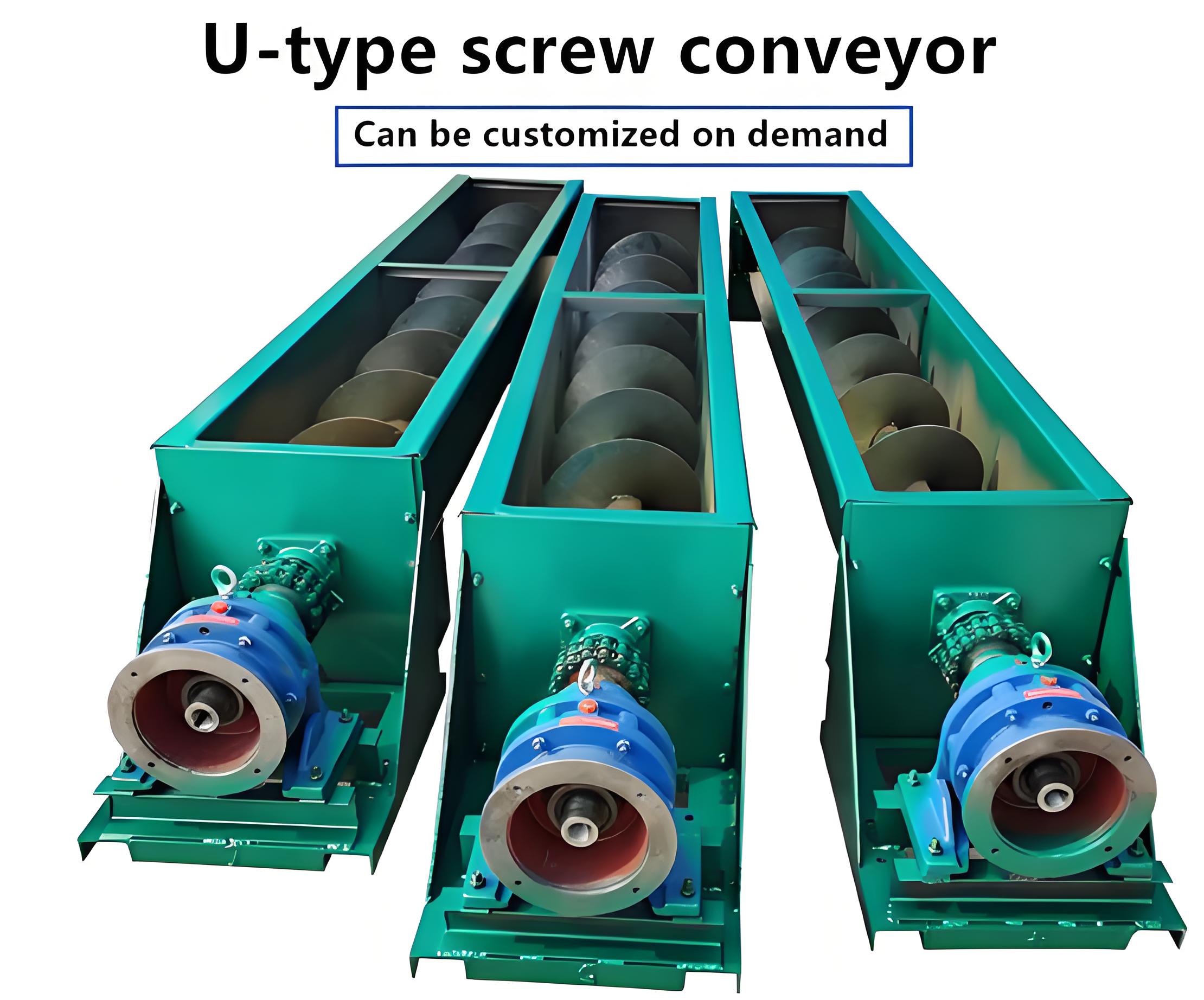 Sewage Wastewater Slurry Solid Sludge U Trough Type Tube Tubular Screw Transport Conveyor for Industrial with Hopper