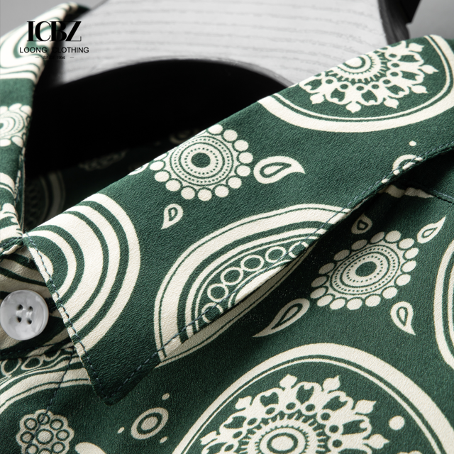 Stylish Men's Long Sleeve Shirt Casual Cotton Fabric with Letter Print in Large Size