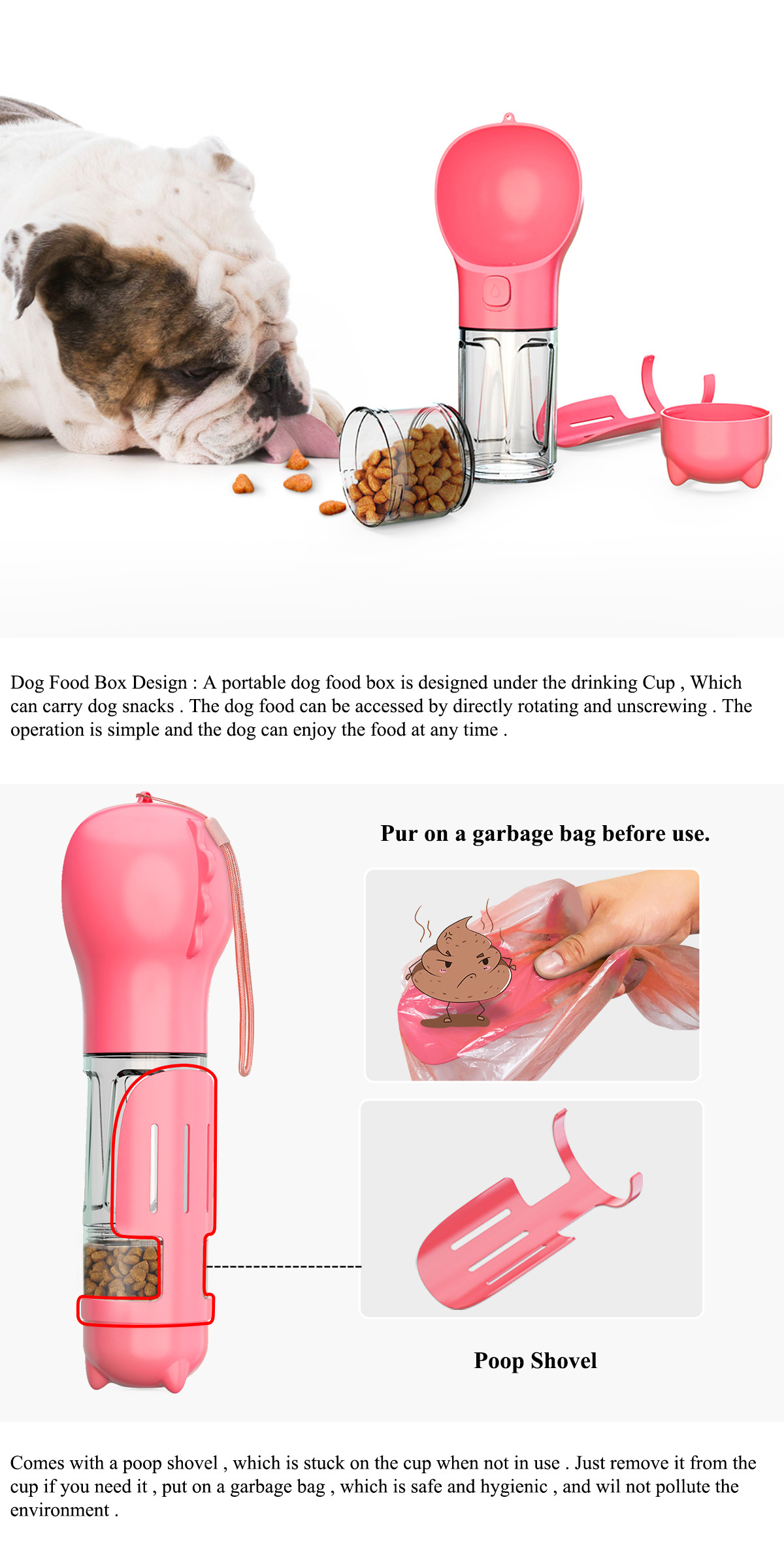 Large Capacity Disassembled Automatic Pet Feeders 4 In 1 Water Bottle