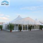 Aluminum Mixed Custom Made Tents Special White PVC Tapered Roof Cover