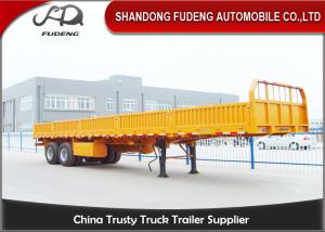 Quality 50 Tons Capacity 40ft Flatbed Semi Trailer With Detachable Side Wall wholesale