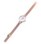 Q021 rose gold girls womans quartz watches back stainless steel watches women