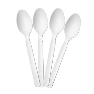 Quality White Biodegradable Plastic Cutlery , Compostable Eco Friendly Disposable Cutlery wholesale