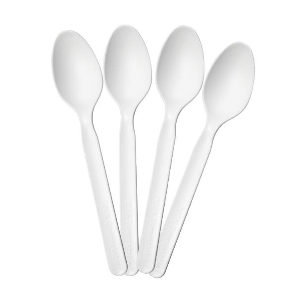 White Biodegradable Plastic Cutlery , Compostable Eco Friendly Disposable