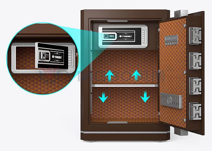 Fingerprint Or Password fireproof safety deposit box Interior Design H680mm